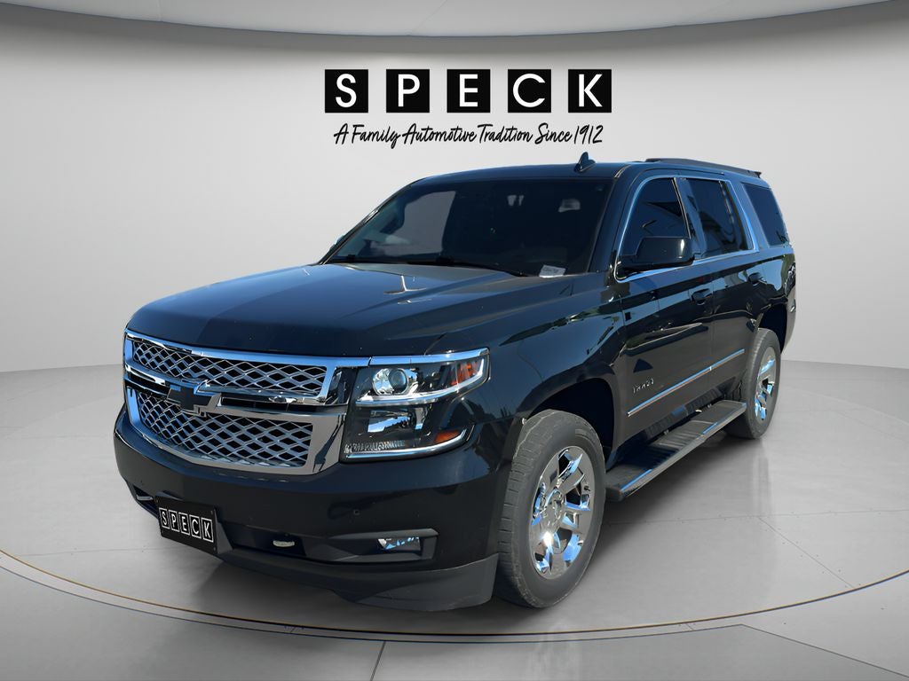 2019 Chevrolet Tahoe LT in Black — front three-quarter view