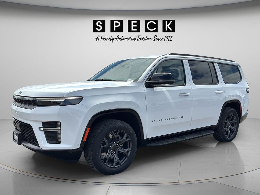 2026 Jeep Grand Wagoneer GRAND WAGONEER LIMITED ALTITUDE 4X4 in Bright White Clear-Coat Exterior Paint — front three-quarter view