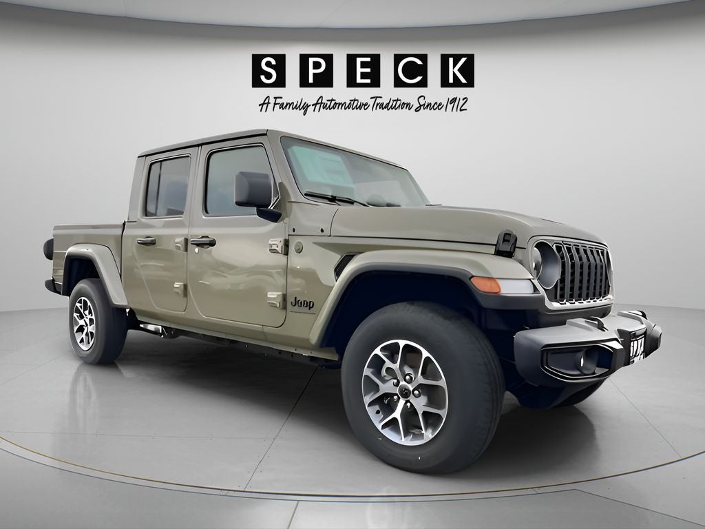 2025 Jeep Gladiator GLADIATOR SPORT S 4X4 in 41 Exterior Paint — front three-quarter view