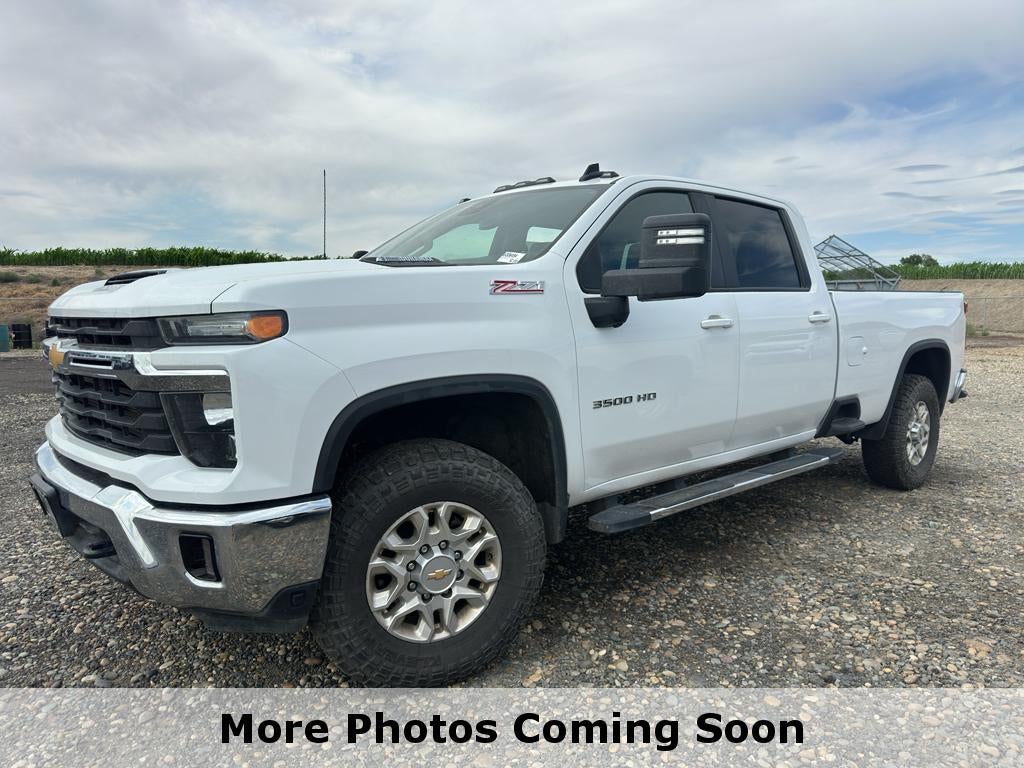 2024 Chevrolet Silverado 3500HD 4WD Crew Cab Long Bed LT in Summit White — front three-quarter view
