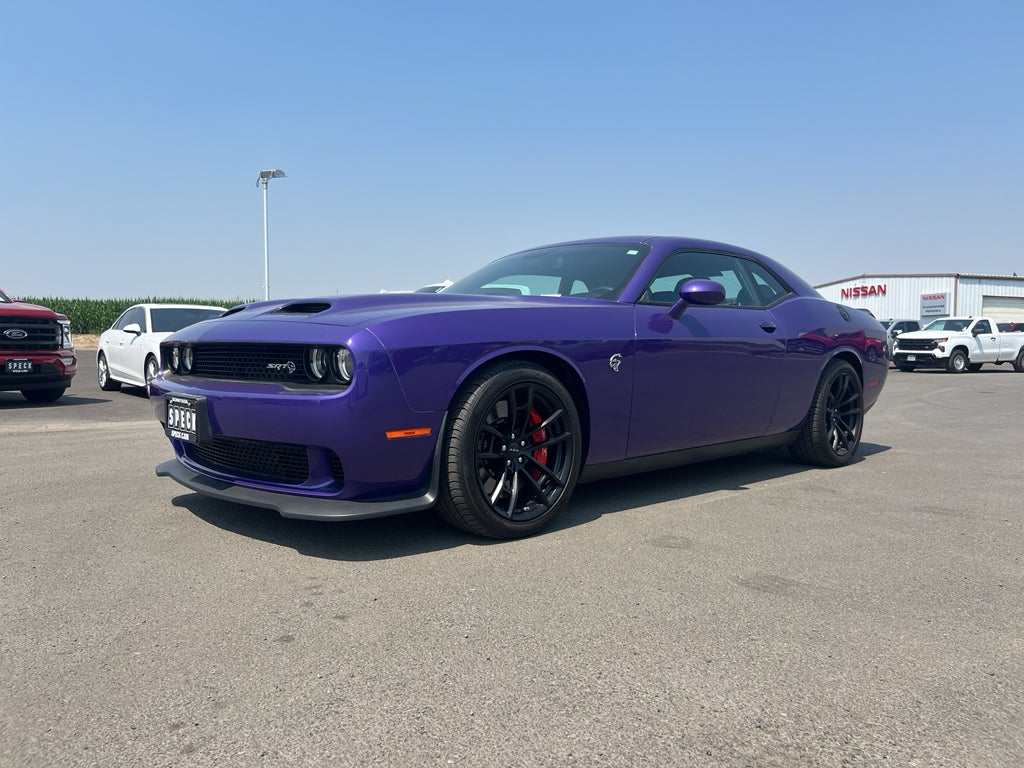 2023 Dodge Challenger SRT Hellcat Jailbreak in Plum Crazy Pearlcoat — front three-quarter view