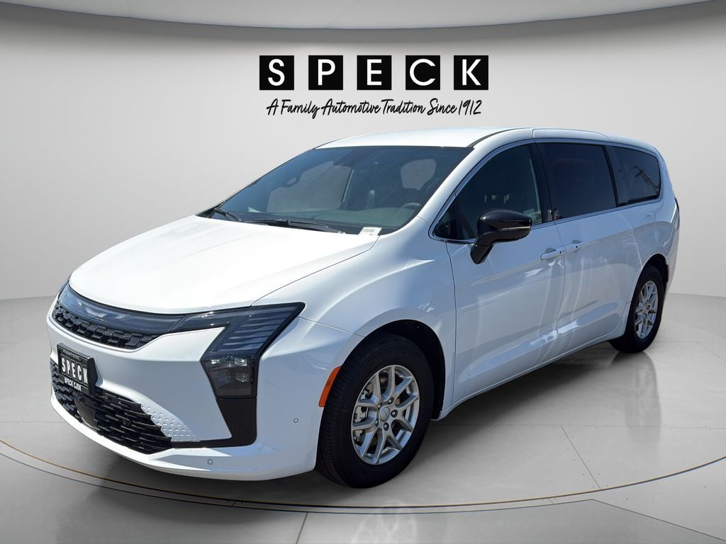 2027 Chrysler Pacifica PACIFICA SELECT in Bright White Clear-Coat Exterior Paint — front three-quarter view