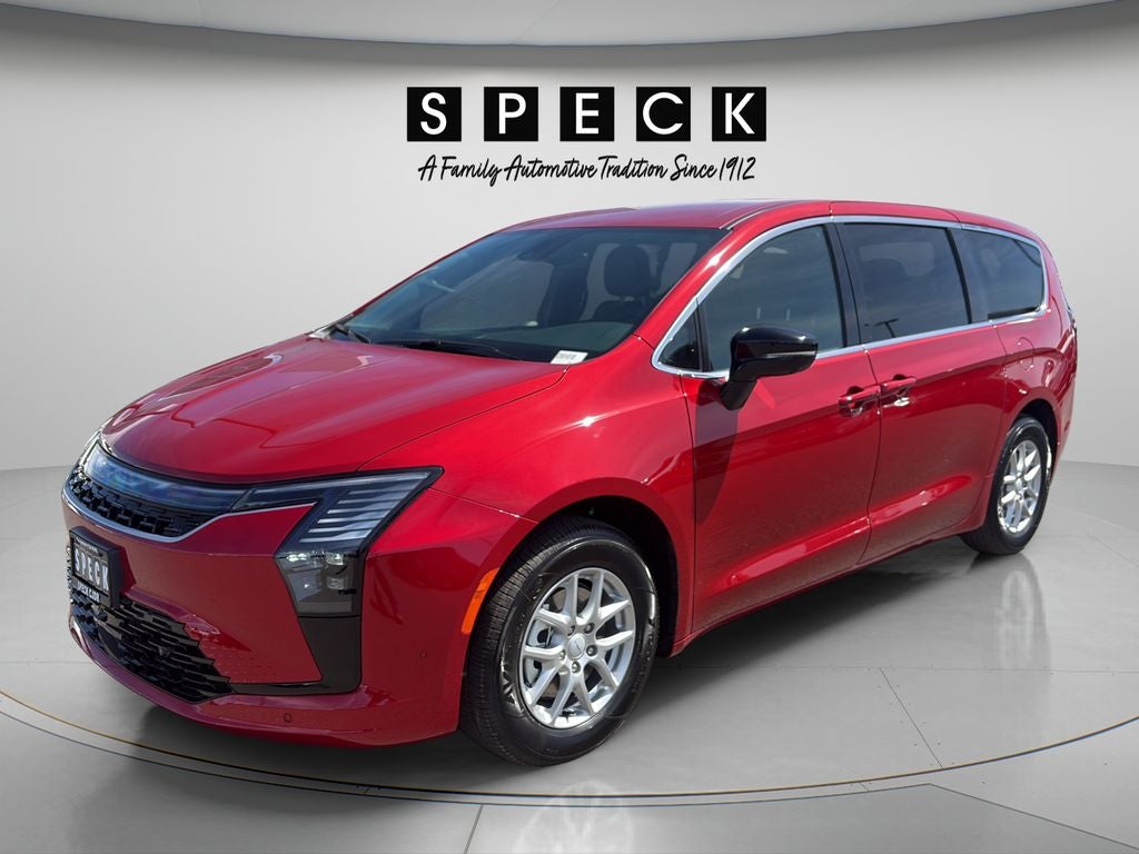 2027 Chrysler Pacifica PACIFICA SELECT in Red Hot Pearl-Coat Exterior Paint — front three-quarter view