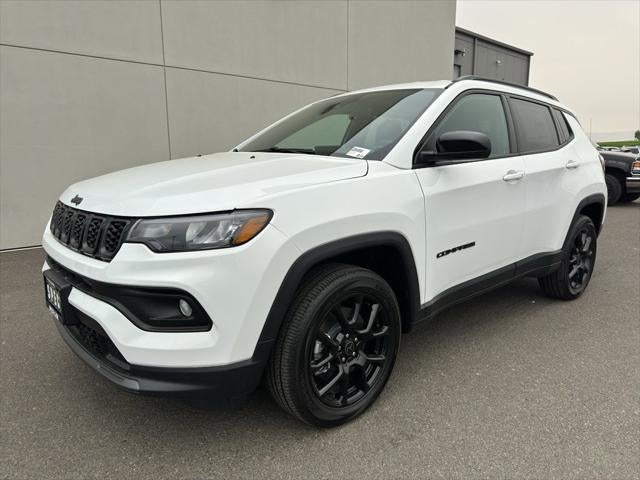 2026 Jeep Compass COMPASS LATITUDE ALTITUDE 4X4 in Bright White Clear-Coat Exterior Paint — front three-quarter view