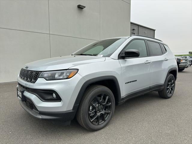 2026 Jeep Compass COMPASS LATITUDE ALTITUDE 4X4 in Silver Zynith Metallic Clear-Coat Exterior Paint — front three-quarter view