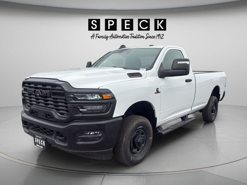 2026 RAM Ram 2500 RAM 2500 TRADESMAN REGULAR CAB 4X4 8' BOX in Bright White Clear-Coat Exterior Paint — front three-quarter view