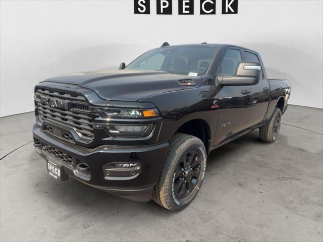 2026 RAM Ram 2500 RAM 2500 BIG HORN CREW CAB 4X4 6'4' BOX in Diamond Black Crystal Pearl-Coat Exterior Paint — front three-quarter view
