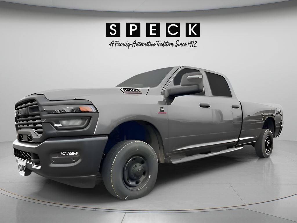 2026 RAM Ram 2500 RAM 2500 TRADESMAN CREW CAB 4X4 8' BOX in Granite Crystal Metallic Clear-Coat Exterior Paint — front three-quarter view