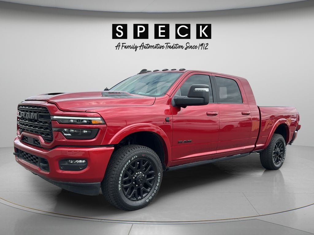 2026 RAM 2500 Limited in Molten Red Pearlcoat — front three-quarter view