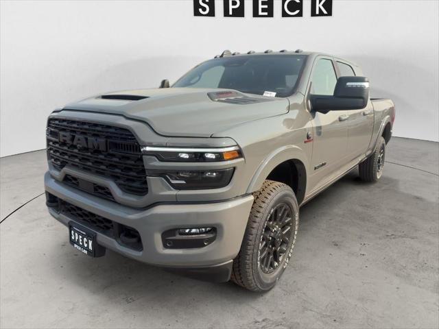 2026 RAM Ram 2500 RAM 2500 LIMITED MEGA CAB 4X4 6'4' BOX in Ceramic Gray Clear-Coat Exterior Paint — front three-quarter view