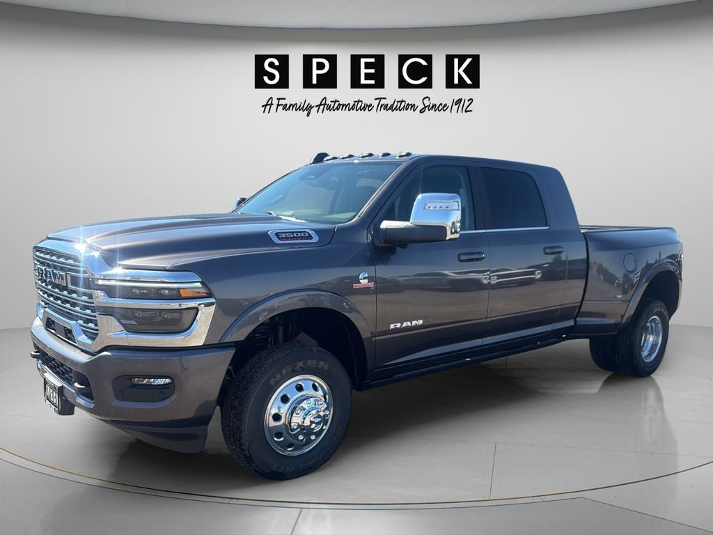 2026 RAM Ram 3500 RAM 3500 LIMITED LONGHORN MEGA CAB 4X4 6'4' BOX in Granite Crystal Metallic Clear-Coat Exterior Paint — front...