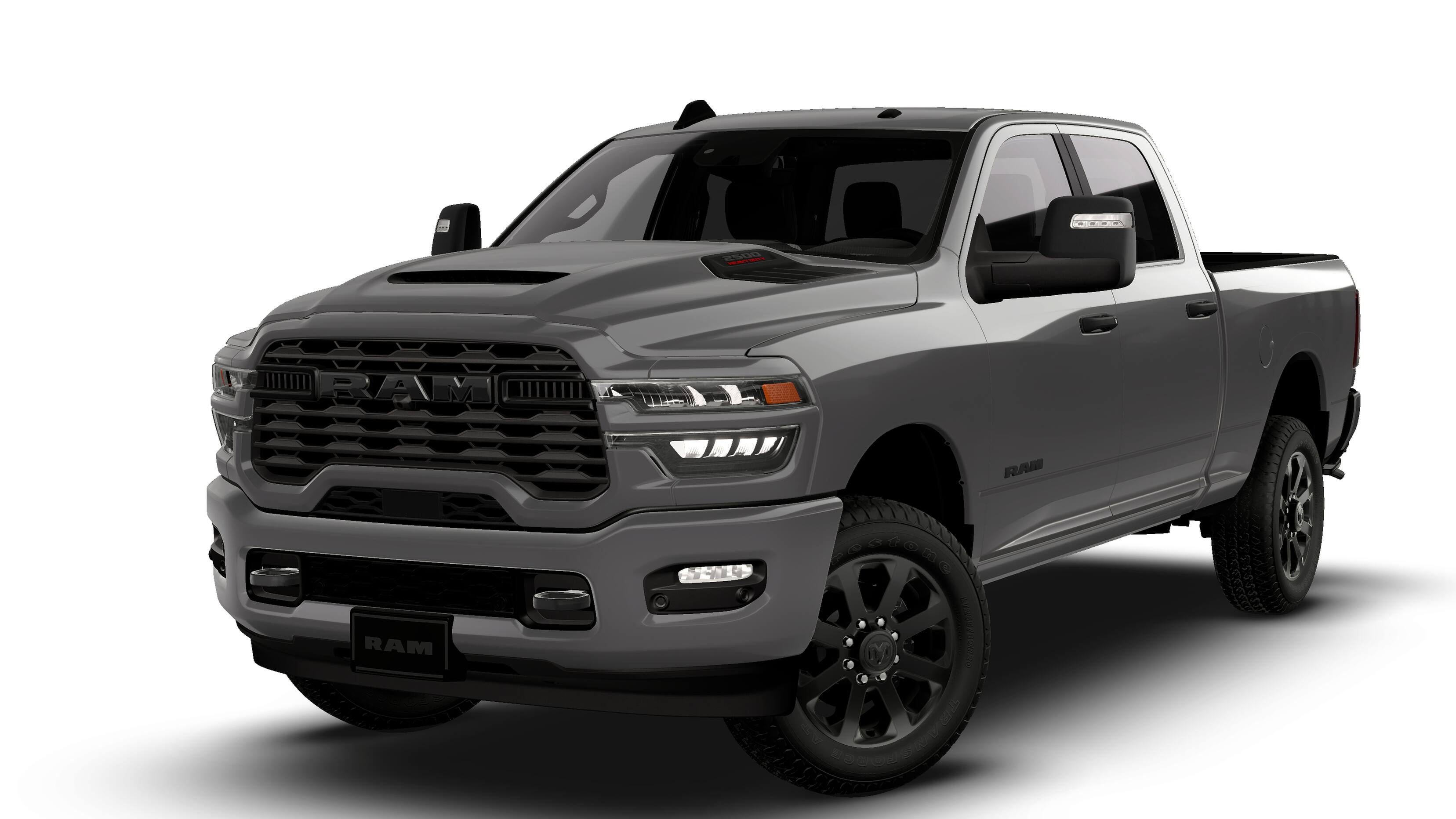 2026 RAM Ram 2500 RAM 2500 BIG HORN CREW CAB 4X4 6'4' BOX in Granite Crystal Metallic Clear-Coat Exterior Paint — front three-quarter view