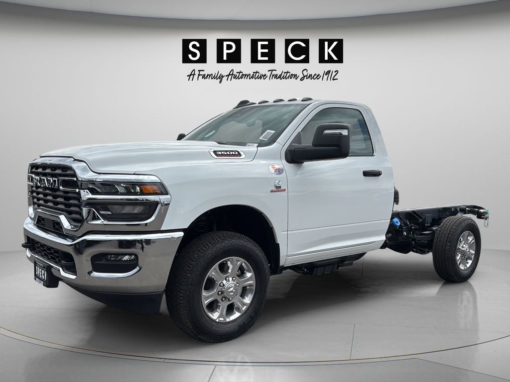 2026 RAM Ram 3500 Chassis Cab RAM 3500 TRADESMAN CHASSIS REGULAR CAB 4X4 60' CA in Bright White Clear-Coat Exterior Paint — front...