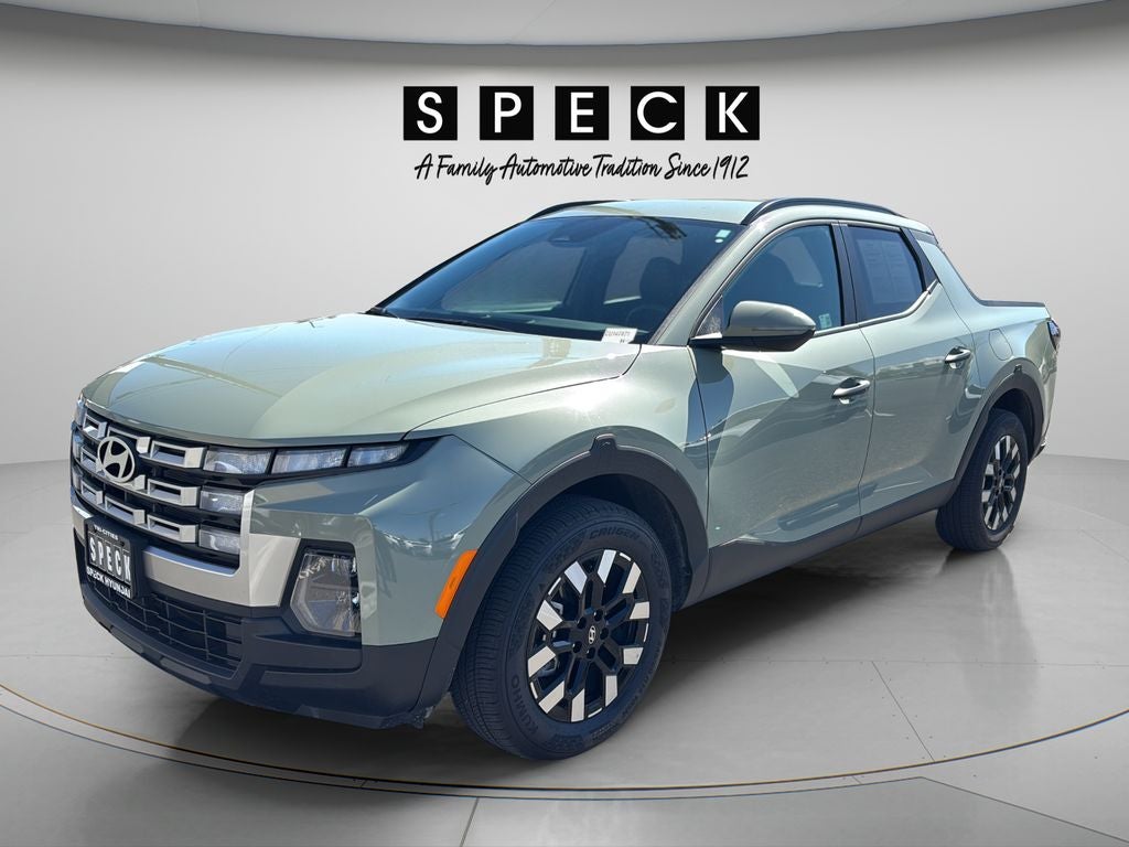 2025 Hyundai Santa Cruz SEL in Sage Gray — front three-quarter view