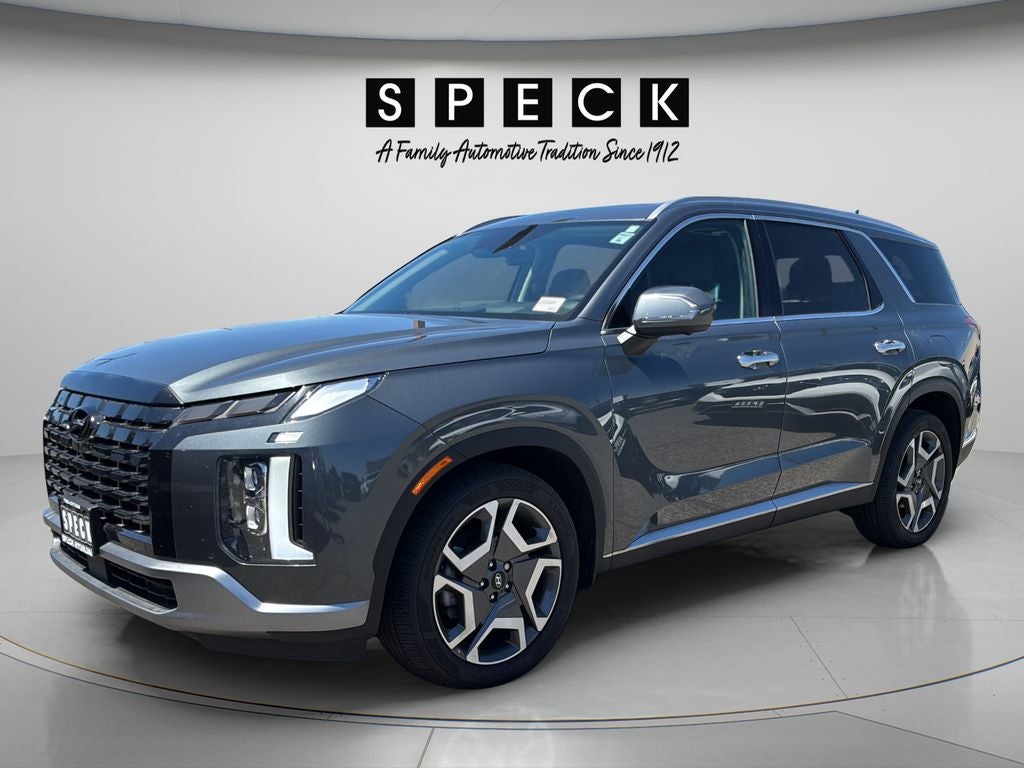2023 Hyundai Palisade Limited in Steel Graphite — front three-quarter view