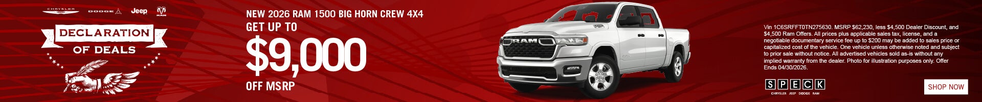 9000 off msrp on a new ram 1500